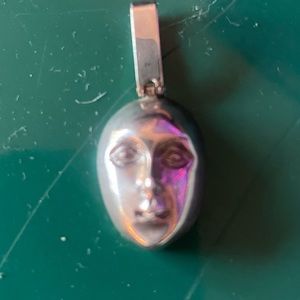Silver Face Charm